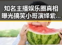 知名主播娱乐圈真相曝光 搞笑小哥演绎紫薇神还原引发热议